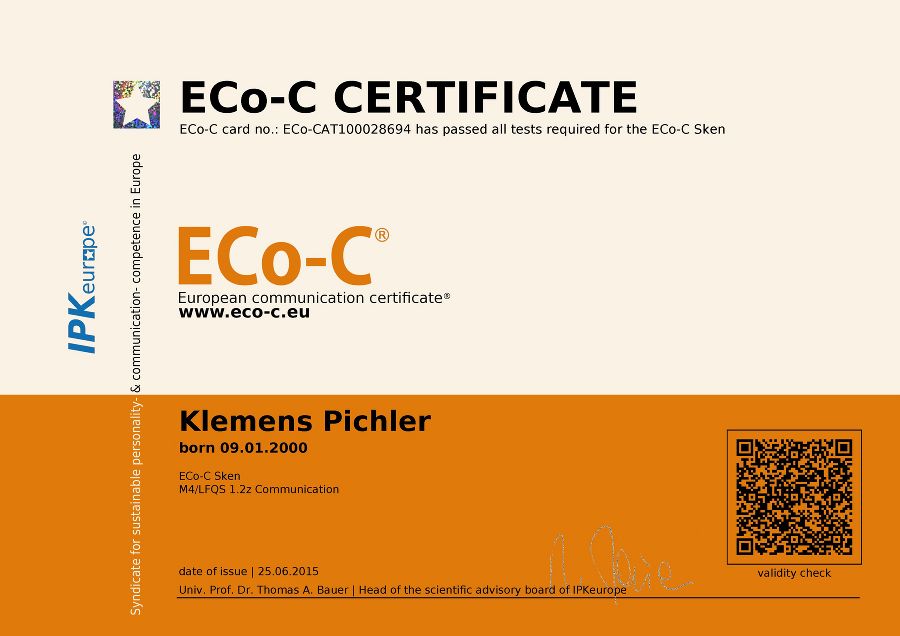 ECo-C Sken Zertifikate