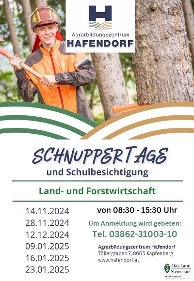 Schnuppertage 2024/2025 Landwirtschaft